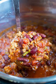 Add the ground turkey and stir through for a minute. Healthy Instant Pot Turkey Chili Recipe Evolving Table