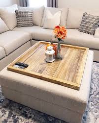 Wood Ottoman Tray Oversized Ottoman Coffee Table Large Wooden Tray Pouffe Top Cover Bed Wedding Gift Thanksgiving Home Christmas Oversized Ottoman Coffee Tables Ottoman Decor Large Wooden Tray