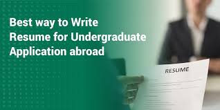 These experts manage portfolios of foreign education programs for specific geographical areas and also handle applications, work with foreign exchange students, oversee visa. Best Way To Write Resume For Undergraduate Application Abroad