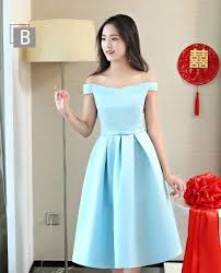 Light Sky Blue Teenage Girls Strapless Robe Bridesmaid Formal Fair