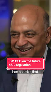 #IBM Chairman and #CEO Arvind Krishna says its #artificialintelligence  business is growing quickly and chats about the future of #AI regulation.  He spoke to David Westin