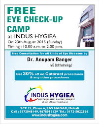 Indus Hygiea Organizes Free Eye Check Up Camp Tomorrow At 10 Am To 2 Pm Free Eye Check Up Checkup Health Care