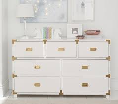 From recessed handles to campaign brackets in polished brass, polished chrome, matte black, antique campaign hardware was developed to suit the life of the furniture, and subsequently, the life of an english officer. Gemma Campaign Extra Wide Kids Dresser Pottery Barn Kids