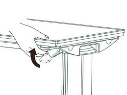 To display the ribbon, you must select the table and then select the border (two left picks) post a question. Overbed Table With Lock Function Paramount Bed