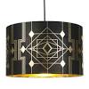 Giclee glow deco curves giclee lamp shade 13.5x13.5x. 1