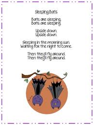 Bat Poems Freebie Halloween Preschool Kindergarten Songs Preschool Songs