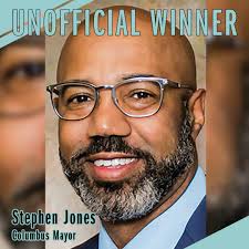 According to unofficial results, Democrat Stephen Jones has won the  Columbus mayoral election, defeating independents Darren Leach and Bill  Strauss.