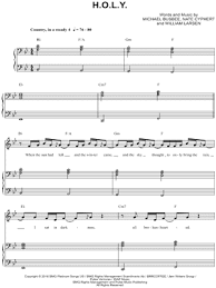 Florida Georgia Line H O L Y Sheet Music In Bb Major Transposable Download Print Sku Mn0163273