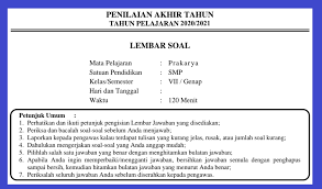 Salam pendidikan, sampai jumpa sobat pengunjung setia blog ini. Soal Pat Kelas 7 Prakarya Dan Kunci Jawaban Tahun 2021 Info Pendidikan Terbaru
