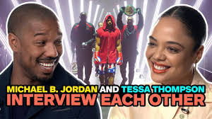 Extra's tanika ray spoke with tessa thompson at the hollywood premiere of avengers: Michael B Jordan And Tessa Thompson Interview Each Other Youtube