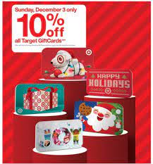 Take advantage of sales after all major holidays. All Things Target The 10 Off Target Gift Card Sale Is Happening This Sunday Buy Gift Cards For Gifts Or Donate Some It S Even A Great Idea To Buy Some For