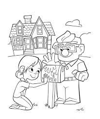 Balloons, dogs, dreams and squirrels!!! Carl And Ellie Mailbox Coloring Online Super Coloring Cartoon Coloring Pages Disney Coloring Pages Coloring Books