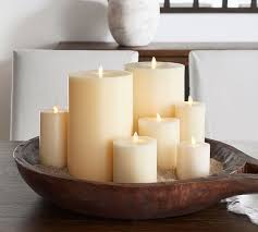 Premium Flickering Flameless Wax Pillar Candles Pottery Barn