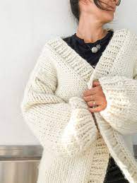 Our knit and crochet patterns bring runway fashions and street style to knitters and crocheters everywhere! Simone Chunky Cardigan Knitting Pattern And Kit Flax Twine Chunky Knit Sweater Pattern Oversize Cardigan Knitting Pattern Chunky Knitting Patterns