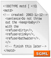 Serving as or conforming to an established or accepted measurement or value: Standard Generalized Markup Language Wikipedia