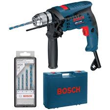 Set Bosch Professional Masina De Gaurit Cu Percutie Bormasina Gsb 13 Re Set 4 Burghie Multiconstruction Valiza Fanbaie Cazi De Baie Si Mobilier