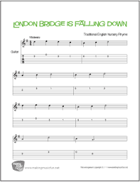 Beginner 467 easy 7935 intermediate 8669 avanced 1530 expert 562 home free sheet music composers instrumentations new additions add your sheet music. Print And Download London Bridge Is Falling Down Beginner Guitar Sheet Music Tab Kids Song Digital Pr Learn Guitar Chords Guitar Sheet Music Learn Guitar