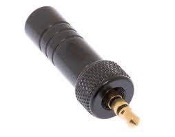 These can be salvaged from an old set of portable audio headphones. Locking Inline 3 5 Mm Male Stereo Plug Showmecables Com