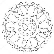 Simpele Vlinder Mandala Kleurplaten Vectorafbeelding Door C Ingasmk Vectorstock 113330214