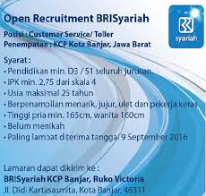 Bank rakyat indonesia (persero) tbk. Lowongan Bank Bri Syariah Hingga 9 September 2016 Rekrutmen Lowongan Kerja Bulan Desember 2020