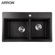 Rectangular top mount kitchen sink , high end stainless steel sinks with faucet. Nano Black Kitchen Sink Stainless Steel Custom Size Undermount Double Deep Bowl Sink Buy Undermount Double Deep Bowl Sink Nano Black Double Bowl Kitchen Sink Custom Size 304 Stainless Steel Kitchen Sink Product