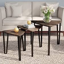 Resultado de imagen para juegos de comedor de madera modernos. Amazon Com Home Lujoso Juego De 3 Piezas Aspecto Moderno De Madera Para Sala De Estar Mesas De Cafe O Mesitas De Noche Muebles De Decoracion Contemporanea Furniture Decor