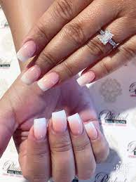 Square French Ombre Nails Ombre Nails Gel Nails French Pink Ombre Nails