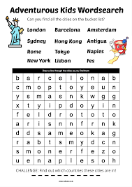 free word search games for kids including blank template