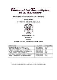 Riesgos en los procesos