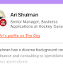 Profile Picture of Ari Shulman - Senior Manager, Business Applications at Hockey ...on Google