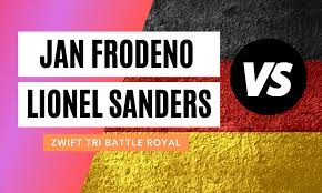 Auge in auge saßen sich die beiden kontrahenten auf ihren fahrrädern gegenüber. Zwift Tri Battle Royal Jan Frodeno Vs Lionel Sanders Um Triathlon Weltrekord