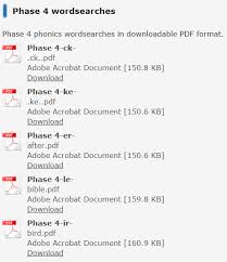 Phase 3 4 And 5 Phonics Wordsearches In Pdf Format Jolly Phonics Activities Phase 4 Phonics Jolly Phonics