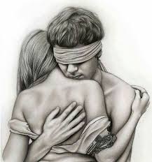 Pin By Purpose On Art Blind Girl Romantic Couple Pencil Sketches Couple Sketch
