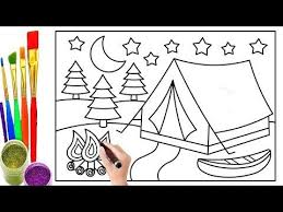 How To Draw A Camping Tent 2020 Chenly Toy Art Youtube Camping Drawing Art Toy Youtube Art