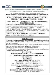 La visita oculistica per patente viene eseguita da un oculista, ovvero da un medico specialista in oculistica e consente di valutare le condizioni nello specifico per il conseguimento o il rinnovo della patente di guida delle categorie a e b, occorre possedere un'acutezza visiva non inferiore ai sette. Domanda Per Rinnovo Patente Commissione 1 Asl Viterbo
