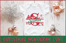 Download Christmas Monogram Font Christmas Split Font By Anastasia Feya Fonts Svg Cut Files Thehungryjpeg Com