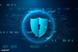 Download Premium Vector Of Futuristic Lock Shield Protection Vector 1055181 Shield Technology Background Shield Design