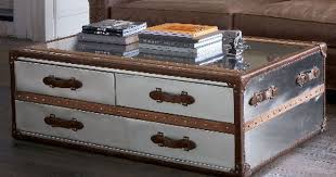 The top opens up for bedside storage, while a lock and nailhead trim add interesting textural detail to this transitional piece. Crave Worthy Sundance Steamer Trunk Coffee Table Coffee Table Trunk Steamer Trunk Coffee Table Unique Coffee Table