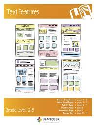 Text Features Lesson Plan Clarendon Learning