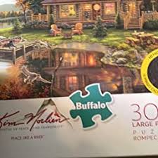 Kim norlien 300 piece puzzles. Amazon Com Buffalo Games Kim Norlien Peace Like A River 300 Large Piece Jigsaw Puzzle With Hidden Images Toys Games
