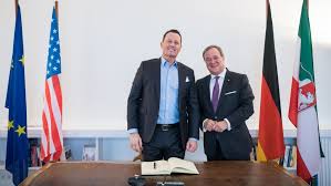 Armin laschet visits a vaccination center in aachen, germany, on april 5. Ambassador Richard Grenell And Premier Armin Laschet Picture By Land Nrw Mark Hermenau Diplomat Magazine