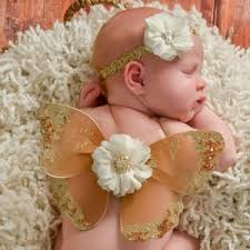 READY TO SHIP Orange and Hot Pink Butterfly Wing Set, Newborn Wings,  Newborn Wing Prop, Baby Wing Prop, Newborn Photo Prop,