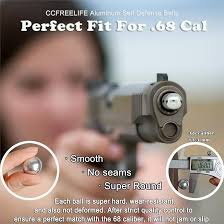 CCFREELIFE .68 Caliber Aluminum Balls for Byrna SD/LE and Umarex T4E  HDR68/HDS68, Perfectly for Sefe Defense and Practice, 30 Counts, 7.3g per  Ball, Paintballs