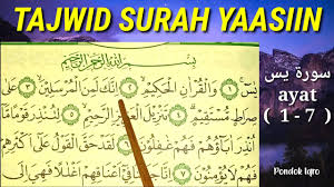 Keutamaan faedah manfaat bacaan full ngaji teks surat yasin fadilah dan doa tahlil arab terjemahan bahasa indonesia latin ayat 1 sampai 83 lengkap. Tajwid Surat Yasin Lengkap Beserta Penjelasannya Youtube