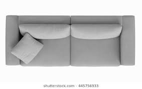 Modern Fabric Sofa 2 Seat Top View Isolated On White Background Modern Fabric Sofa Furniture Layout Modern Furniture Sets