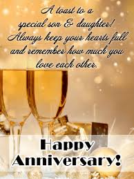 A lovely quick card with a wavy corner side stacker topper. Anniversary Cards For Son And Daughter Birthday Greeting Cards By Davia Free Ecards