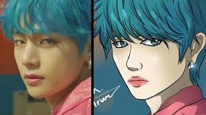 Now that i look at this jungkook took that hairstyle of rm from this mv. Drawing Bts Boy With Luv V Taehyung ê·¸ë¦¼ ë°©íìëë¨ Youtube
