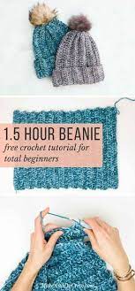 1 Hour Free Crochet Hat Pattern For Beginners Step By Step Video Tutorial Crochet Hats Free Pattern Beginner Crochet Projects Crochet Hats