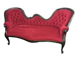The arched base of the chaise lounge adds to the stability and durability of the chaise lounge. Chaise Lounge Double End Victorian In Royal Red Micro Velvet Antique Reproduction Shop