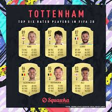 Create your own fifa 21 ultimate team squad with our squad builder and find player stats using our player database. Spurs Fifa 20 Player Ratings Full Squad Stats Cards Skill Moves
